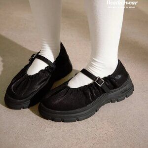 Rockfish Weatherwear Flatform Scrunch Mary Jane in Black Velvet? 7.5
